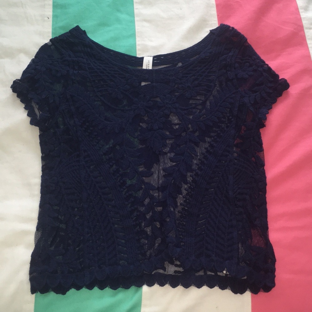 Aeropostale blue sheer top
